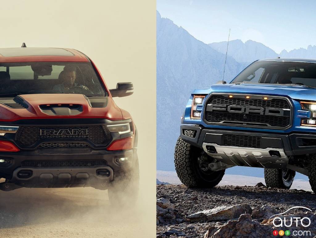 The Ram 1500 TRX and the Ford F-150 Raptor